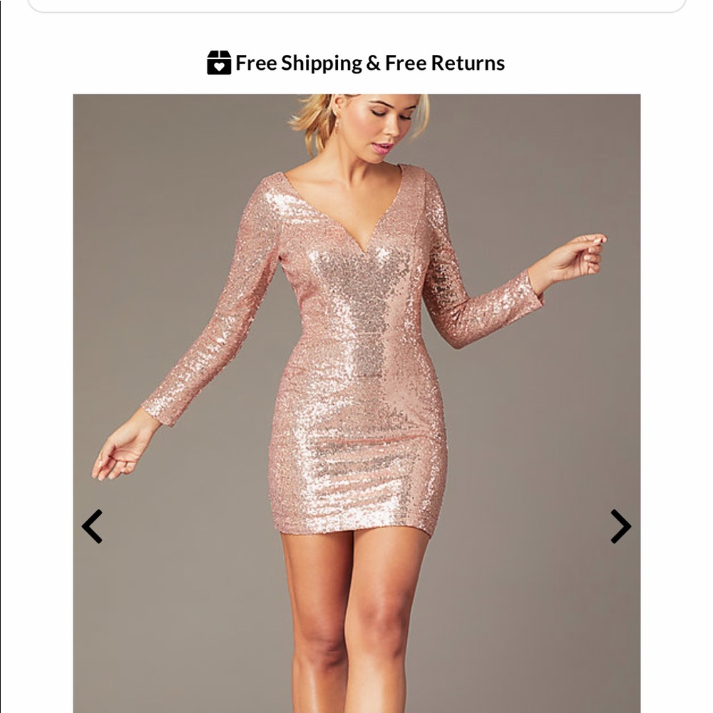 sparkly pink dress (fitted)